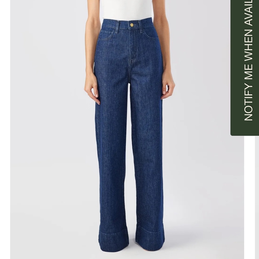 Triarchy Ms. Onassis dark blue high rise wide leg jeans LIKE NEW